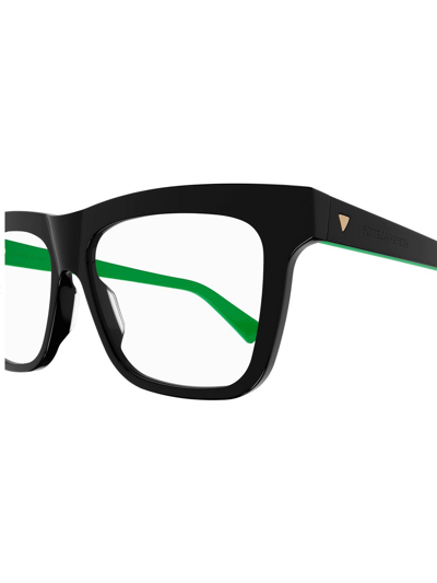 Shop Bottega Veneta Square-frame Glasses In 005 Black Black Transpare