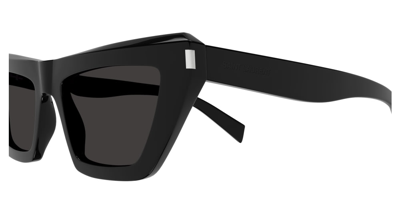 Shop Saint Laurent Sl 467 Sunglasses In 001 Black Black Black