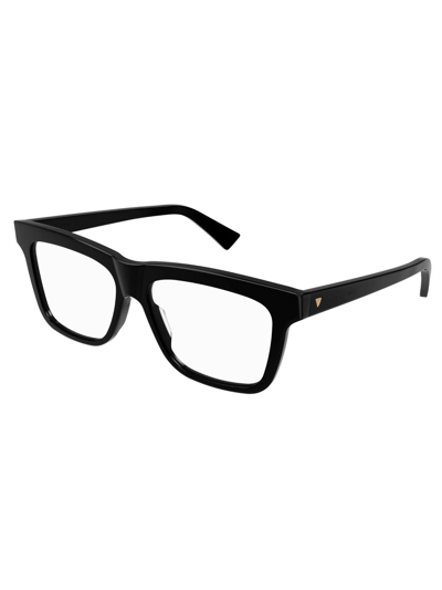 Shop Bottega Veneta Square-frame Glasses In 006 Black Black Transpare