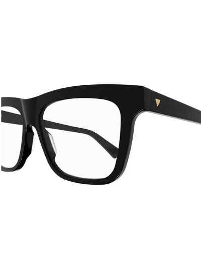 Shop Bottega Veneta Square-frame Glasses In 006 Black Black Transpare