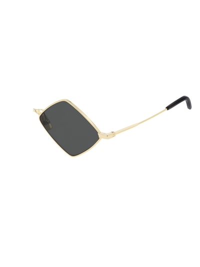 Shop Saint Laurent Sl 302 Lisa Sunglasses In 004 Gold Gold Grey