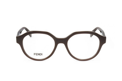 Shop Fendi Round Frame Glasses In 050