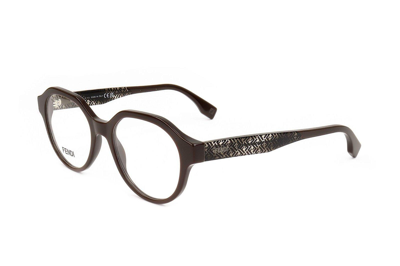 Shop Fendi Round Frame Glasses In 050