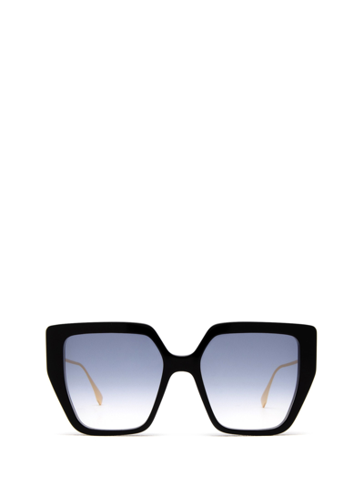 Shop Fendi Fe40012u Black Sunglasses In 01b