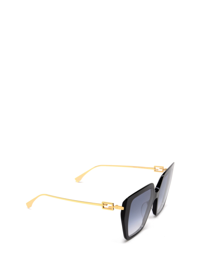 Shop Fendi Fe40012u Black Sunglasses In 01b