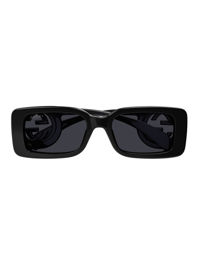 Shop Gucci Gg1325s Sunglasses In 001 Black Black Grey