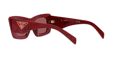 Shop Prada Cat-eye Frame Sunglasses In 15d08s