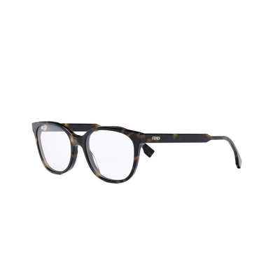 Shop Fendi Round Frame Glasses In 052