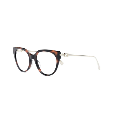 Shop Fendi Cat-eye Glasses In 054