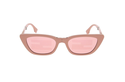 Shop Fendi Cat-eye Frame Sunglasses In 72u
