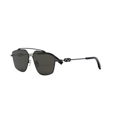Shop Fendi Geometric Frame Sunglasses In 12a
