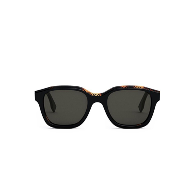 Shop Fendi Square Frame Sunglasses In 01a