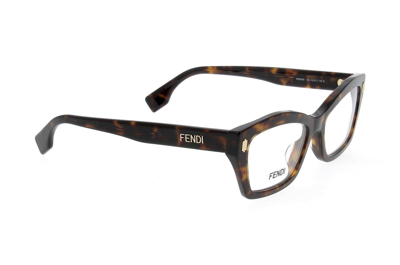 Shop Fendi Square Frame Glasses In 052