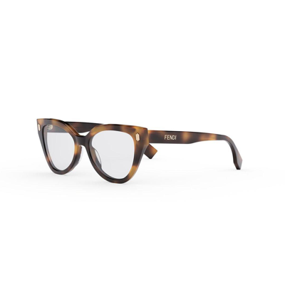 Shop Fendi Cat-eye Frame Glasses In 053