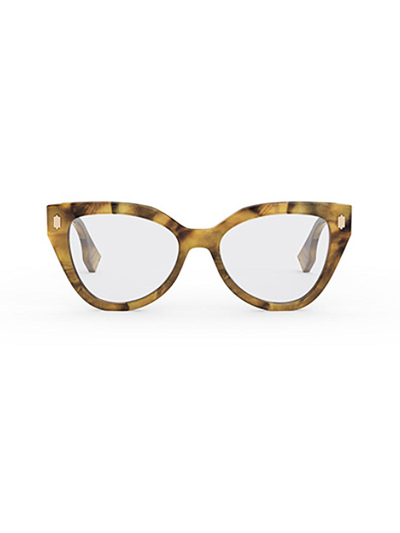 Shop Fendi Cat-eye Frame Glasses In 060
