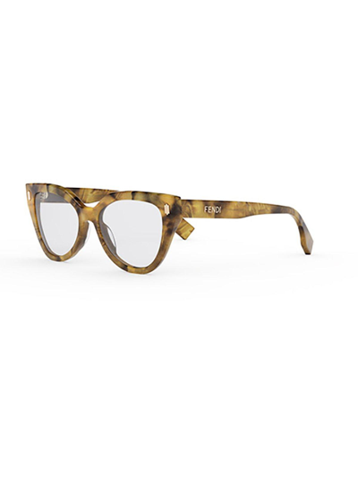 Shop Fendi Cat-eye Frame Glasses In 060