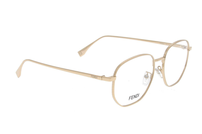 Shop Fendi Geometric Frame Glasses In 010