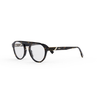 Shop Fendi Round-frame Glasses In 052