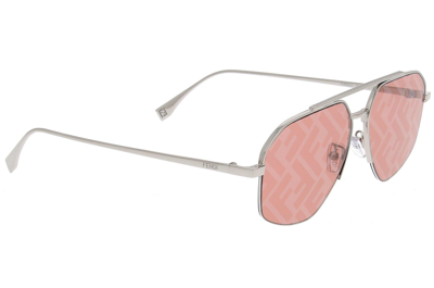 Shop Fendi Pilot Frame Sunglasses In 16u