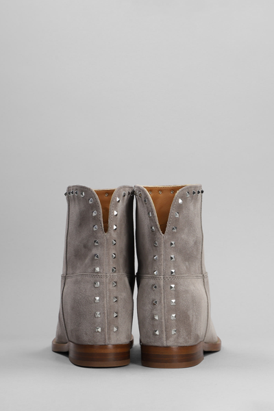 Shop Via Roma 15 Ankle Boots Inside Wedge In Taupe Suede