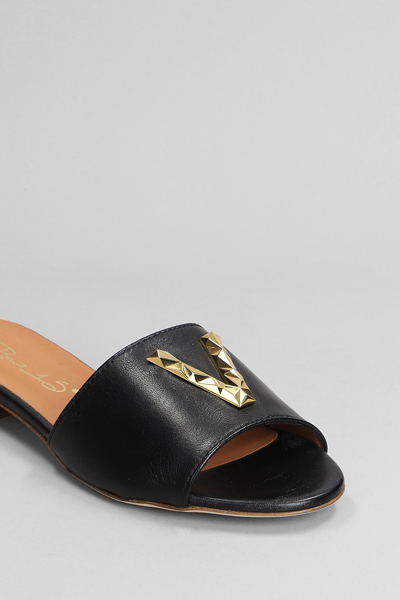 Shop Via Roma 15 Flats In Black Leather