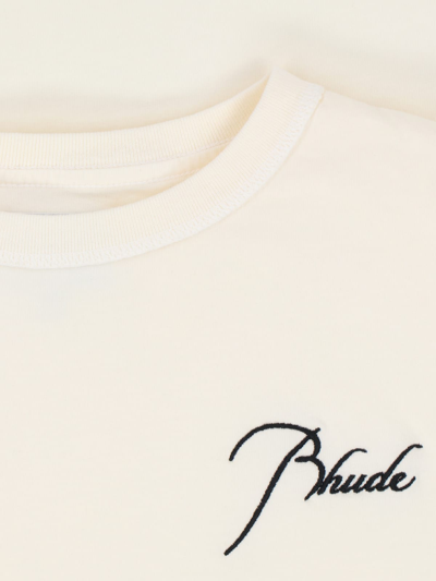 Shop Rhude T-shirt In White