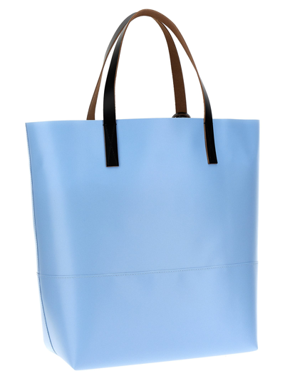 Shop Marni Tribeca Shopping Bag In Light Blue