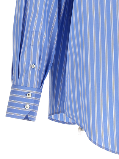 Shop Bluemarble Rhinestoned Stardust Stripe Shirt In Light Blue