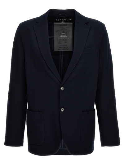 Shop Circolo 1901 Single-breasted Blazer In Blue