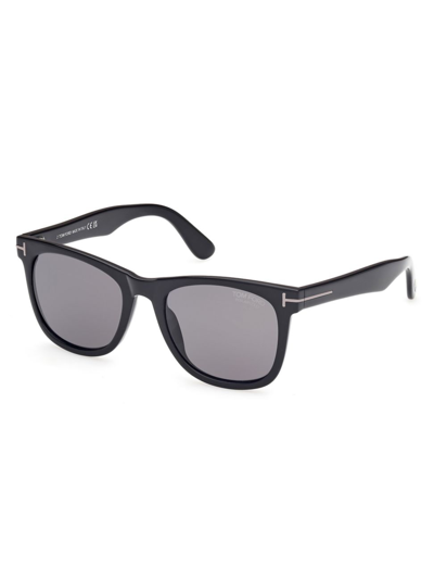 Shop Tom Ford Men's Kevyn 52mm Square Sunglasses In Black Polarized Smoke