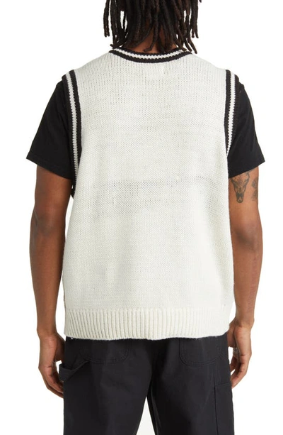 Shop Obey Alden V-neck Sweater Vest In Unbleached