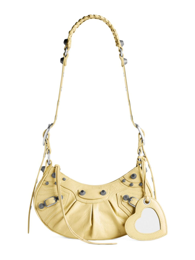 Shop Balenciaga Women's Le Cagole Xs Shoulder Bag In Light Yellow