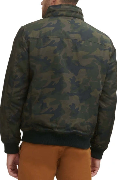 Shop Dockers Quilted Lined Flight Bomber Jacket In Camouflage