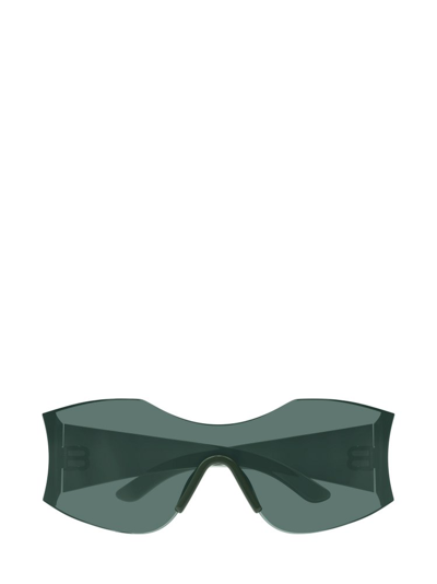 Shop Balenciaga Eyewear Geometric Frame Sunglasses In Green