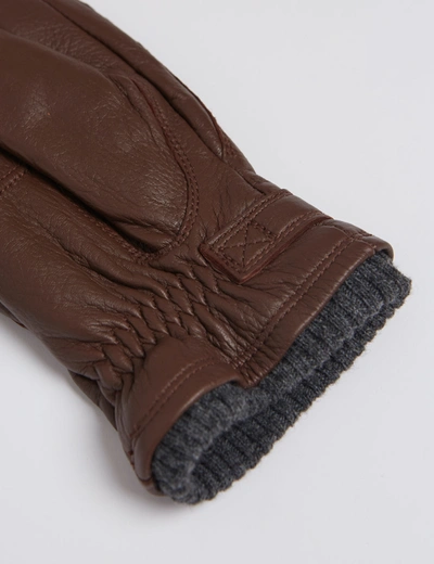 Shop Hestra Birger Gloves In Brown