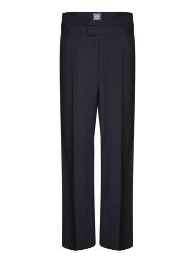 Shop Msgm Layered Tailored Trousers In Grey