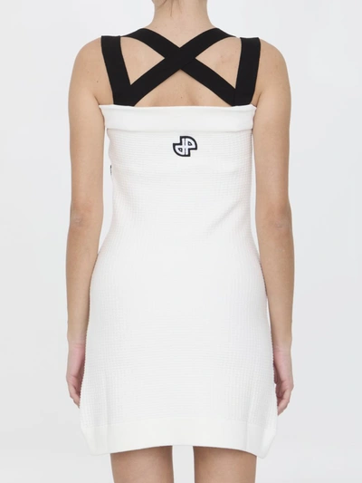 Shop Patou 3d Knit Dress In White