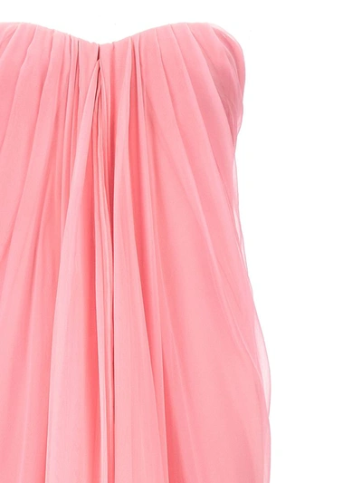 Shop Alexander Mcqueen Draped Dress In Pink