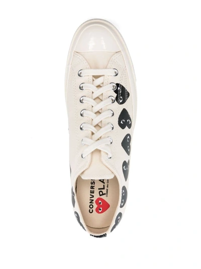 Shop Comme Des Garçons Play Sneakers With Hearts In White
