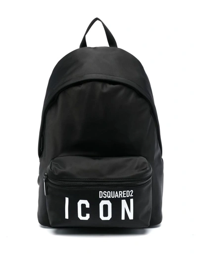 Shop Dsquared2 Icon Logo-print Backpack In Nero