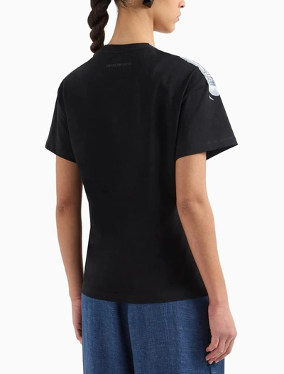 Shop Ea7 Emporio Armani T-shirts And Polos Black