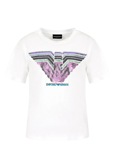 Shop Ea7 Emporio Armani T-shirts And Polos White