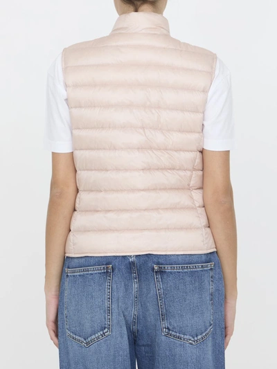 Shop Moncler Liane Down Vest In Pink