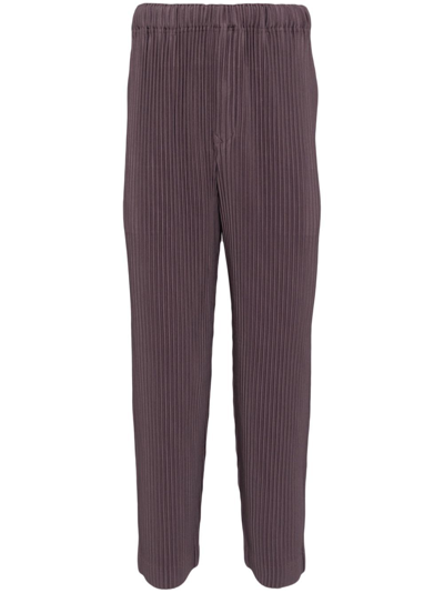 Shop Issey Miyake Elasticated-waist Trousers - Men's - Polyester In Purple