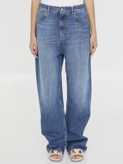 Shop Valentino Medium Blue Denim Jeans