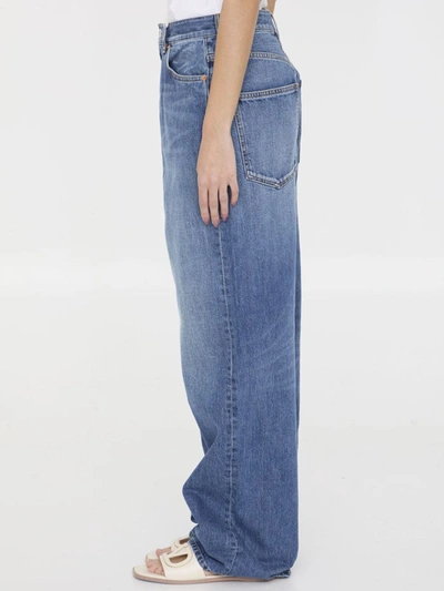 Shop Valentino Medium Blue Denim Jeans