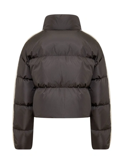Shop Palm Angels Cropped Down Jackets In Black