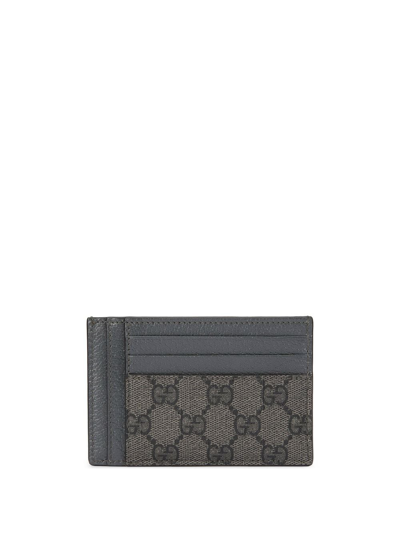 Shop Gucci Ophidia Credit Card Case In Grey