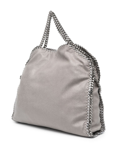 Shop Stella Mccartney Falabella 3 Chain Tote Bag In Grey