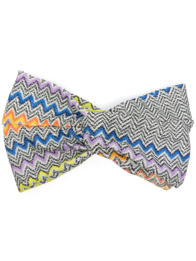 Shop Missoni Zigzag Pattern Hair Band In Multicolor